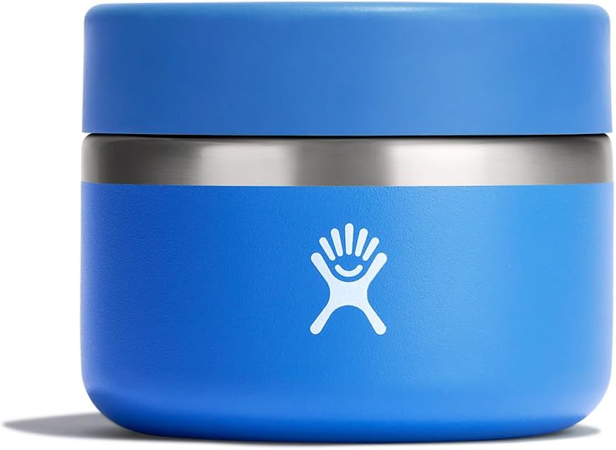 Hydro Flask Food Jar – Insulated Stainless Steel, Snack Travel Container for Hot Food, Lunch, & Soup 12 Oz Cascade Blue