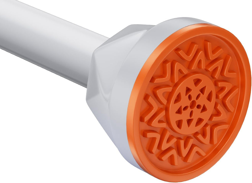 TITGIPE Barra de Cortina de Bano Blanca 81-203 cm | Ajustable de Acero Inoxidable | Nunca se Oxida | Sin Taladrar