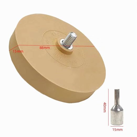 Borrador de Láminas y Coche, Disco de Goma para Quitar Adhesivos, Con Adaptador