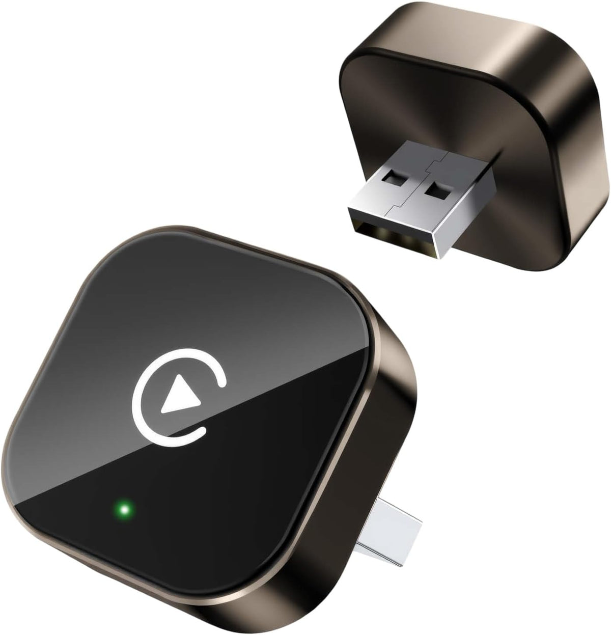 Adaptador inalámbrico CarPlay Yizro 2026 mejorado: conexión automática rápida, conexión estable, adaptador Plug & Play de tamaño mini para coches compatibles con iPhone y Android Auto.