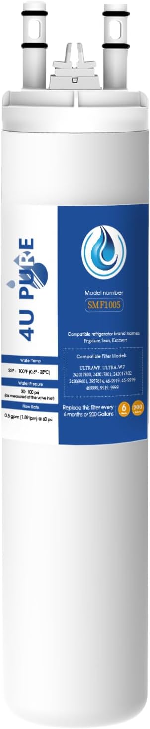Repuesto para filtro de agua de refrigerador Frigidaire ULTRAWF, Pure Source Ultra, Kenmore 9999, 469999, 46-9999, A0094E28261 - Paquete de 1 (altura 11 pulgadas)