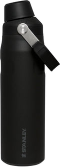 Stanley IceFlow Fast Flow Botella de Agua 24 oz | Tapa con Boquilla Angulada, Ligera y a Prueba de Fugas, Acero Inoxidable Aislado Sin BPA (Negro)