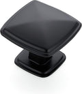 Ravinte 25 Pack Matte Black Kitchen Cabinet Square Knob Single Hole Cabinet Hardware for Dresser Drawer Pulls and Knobs