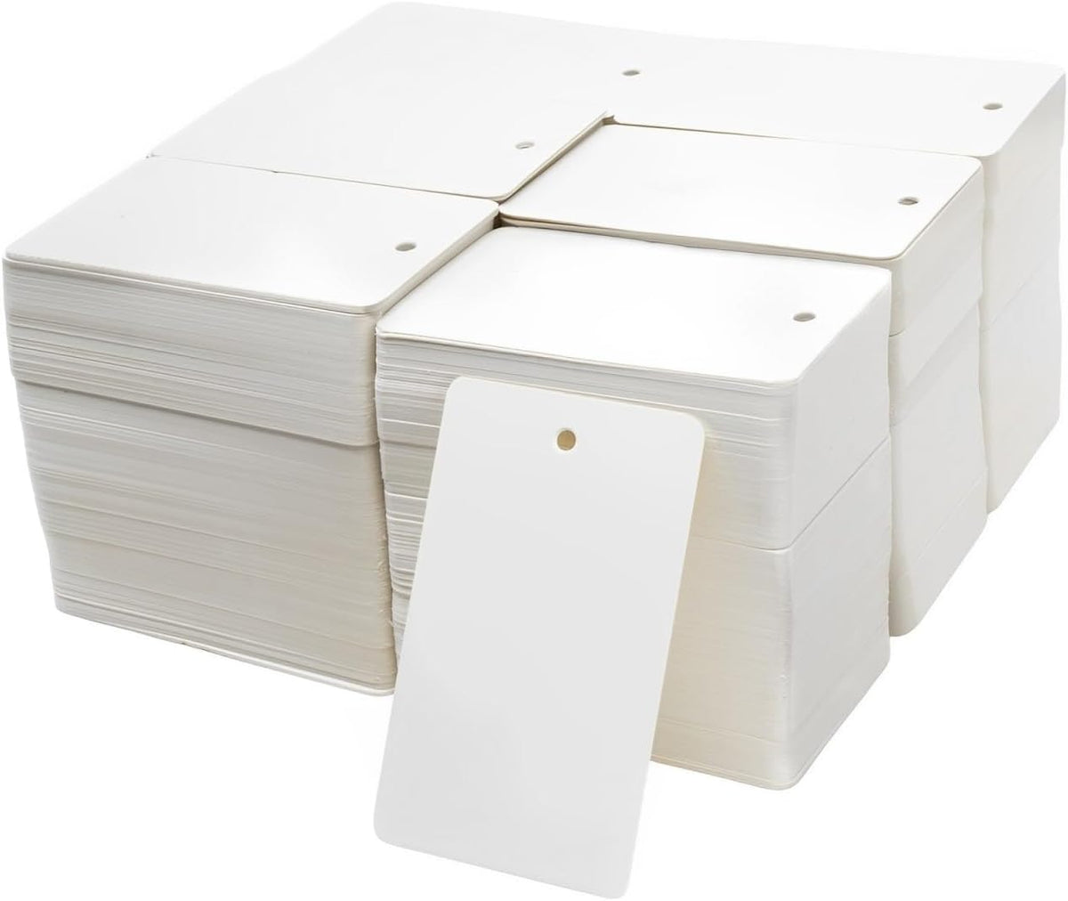 3000 etiquetas blancas en blanco para mercancía, 1,77 x 2,95 pulgadas, etiquetas de regalo de papel con agujero, etiquetas colgantes sin cordón para escribir, ideales para precios, etiquetado, tiendas minoristas, ropa, proyectos de manualidades y
