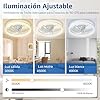 Ventilador de Techo LED 20" Perfil Bajo | Sin Aspas | Motor CC Silencioso | Control Remoto y App | Blanco