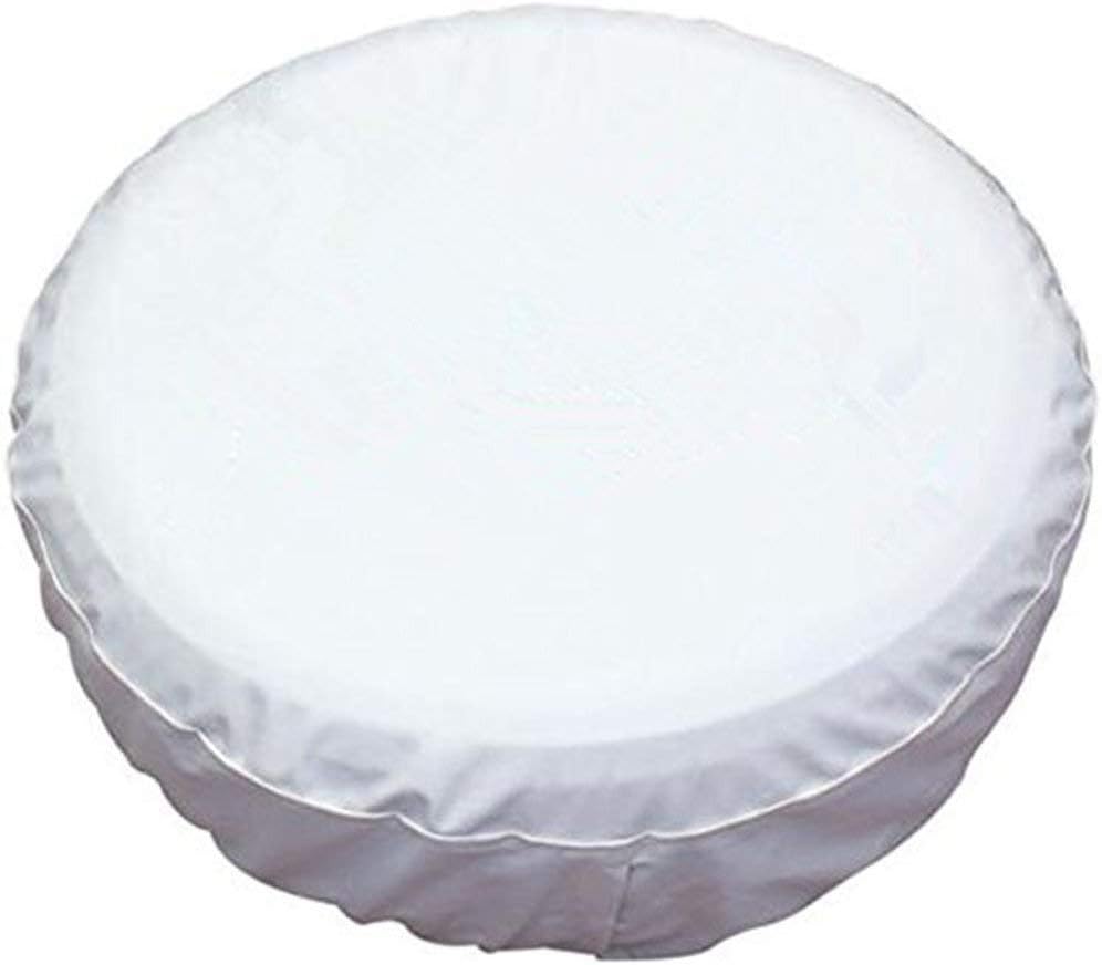 Funda blanca para rueda de repuesto, cubierta de rueda de PVC, impermeable y a prueba de polvo, ajuste universal para Jeep, remolque, autocaravana, SUV y caravana (15 pulgadas)