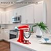 tidor de borde flexible para KitchenAid de 4.5/5 cuartos de galón con cabezal inclinable, accesorio para batidora KitchenAid, con bordes de silicona para accesorios y complementos de KitchenAid