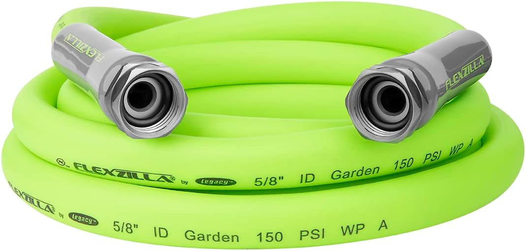 Manguera de entrada para jardín Flexzilla, 5/8" x 10', conexiones hembra a hembra (3/4" - 11 1/2 GHT)