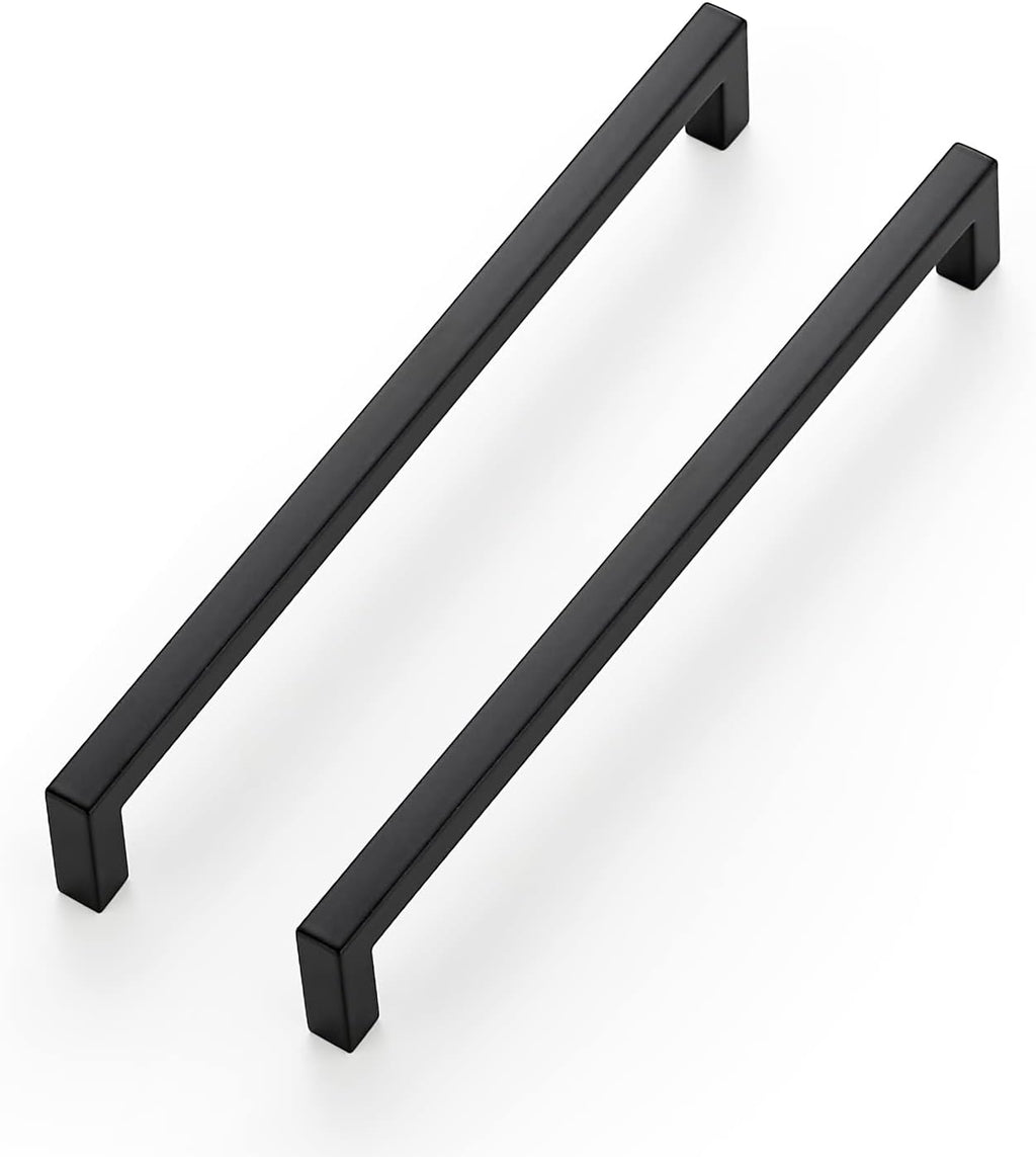 Ravinte Paquete de 30 Tiradores de cajón de barra cuadrada delgada de 7-1/2 pulgadas de centro a centro Tiradores de cajón negros Herrajes para gabinetes de cocina Tiradores de gabinetes de cocina en negro mate