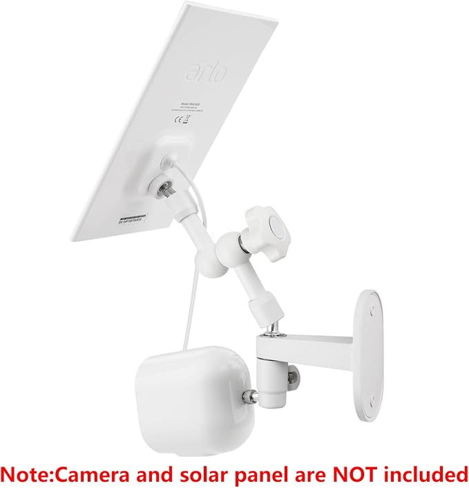 Soporte de pared 2 en 1 para panel solar Arlo y cámara de seguridad Arlo Pro/Pro 2/Pro 3/Pro 4/Ultra, ángulo ajustable para obtener la máxima luz solar para tu panel solar