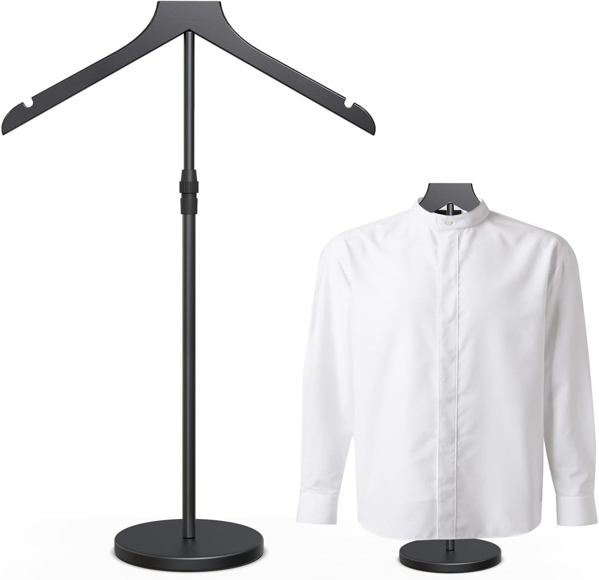 Maniquí de Torso Ajustable para Exhibición de Ropa – 18 a 34 Pulgadas, Portátil, Para Camisetas, Chaquetas y Abrigos, Negro