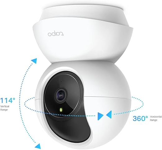 Cámara de seguridad TP-Link Tapo con giro e inclinación, resolución 1080p y visión giratoria de 360° | Seguimiento de movimiento | Detección de movimiento
