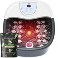 Spa de Pies ECARBME con Calor — 22 Rodillos de Masaje, Jets, Burbujas, Vibración y Control de Temperatura, Negro