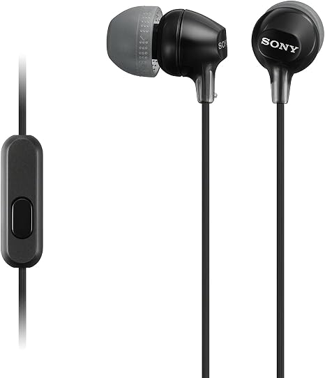 Sony MDR-EX15AP Auriculares con micrófono y control de teléfono inteligente - Negro