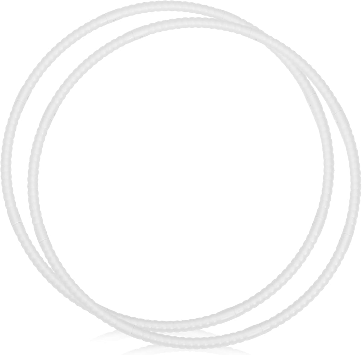 WinnerWhy 2 piezas de aro de juguete para ejercicios, aro de juguete de plástico desmontable y ajustable, equipo para parques infantiles, aro de ejercicio con círculos de colores para adolescentes, equipo de agilidad para perros (blanco, 23 pulgadas)