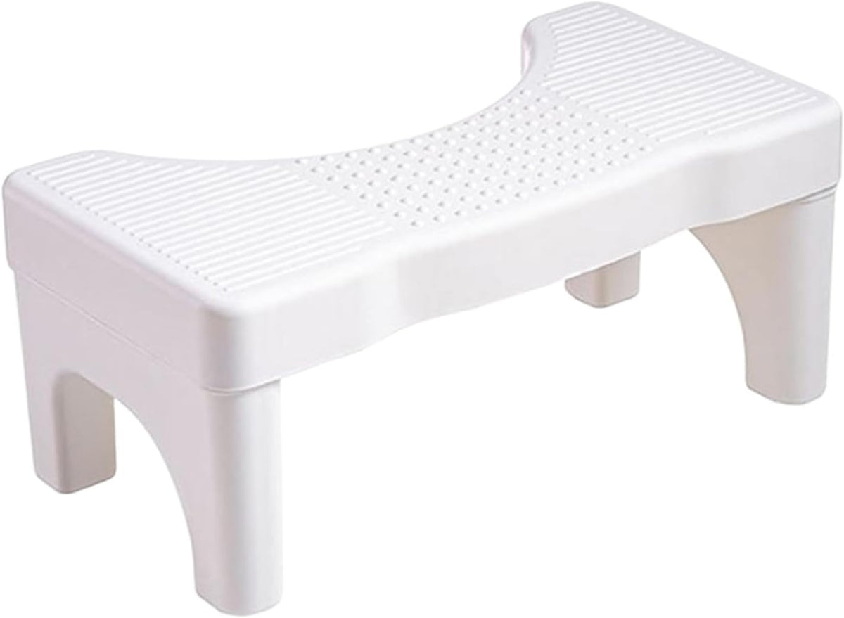 COLOR MARFIL-Taburete de baño para defecar, taburete tipo squatty para adultos