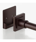Barra de Cortina de Ducha Curvada Marrón Ajustable 42"-72" | Acero Inoxidable Expandible para Baño
