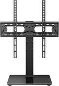 INCOMPLETO-WKWKER Soporte de TV universal para TV LED LCD de 27 a 65 pulgadas, soporte de televisión giratorio con altura de 30 grados, soporte de TV ajustable con base de TV con base de vidrio templado