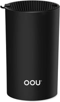 Soporte universal para cuchillos OOU sin cuchillos, soporte redondo para cuchillos de cocina, almacenamiento de cuchillos desmontable para una fácil limpieza - Negro