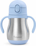 Vaso con Pajita Bakpoco de Acero Inoxidable para Bebés 1–3 Años – 237 ml con Asas, Aislado