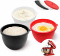 QHMENG Silicone Liners for KitchenAid 5 Qt Tilt-Head Stand Mixer(Only), Odourless,Thicker, Cold/Heat-Resistant & Non-Stick, Easy Clean, Fits 5 Quart Mixing Bowl, Set of 3 with Lids