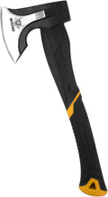 Hacha de división, hacha de campamento de 15 pulgadas, hacha de corte 1065 de acero de manganeso alto y mango ergonómico de fibra de vidrio
