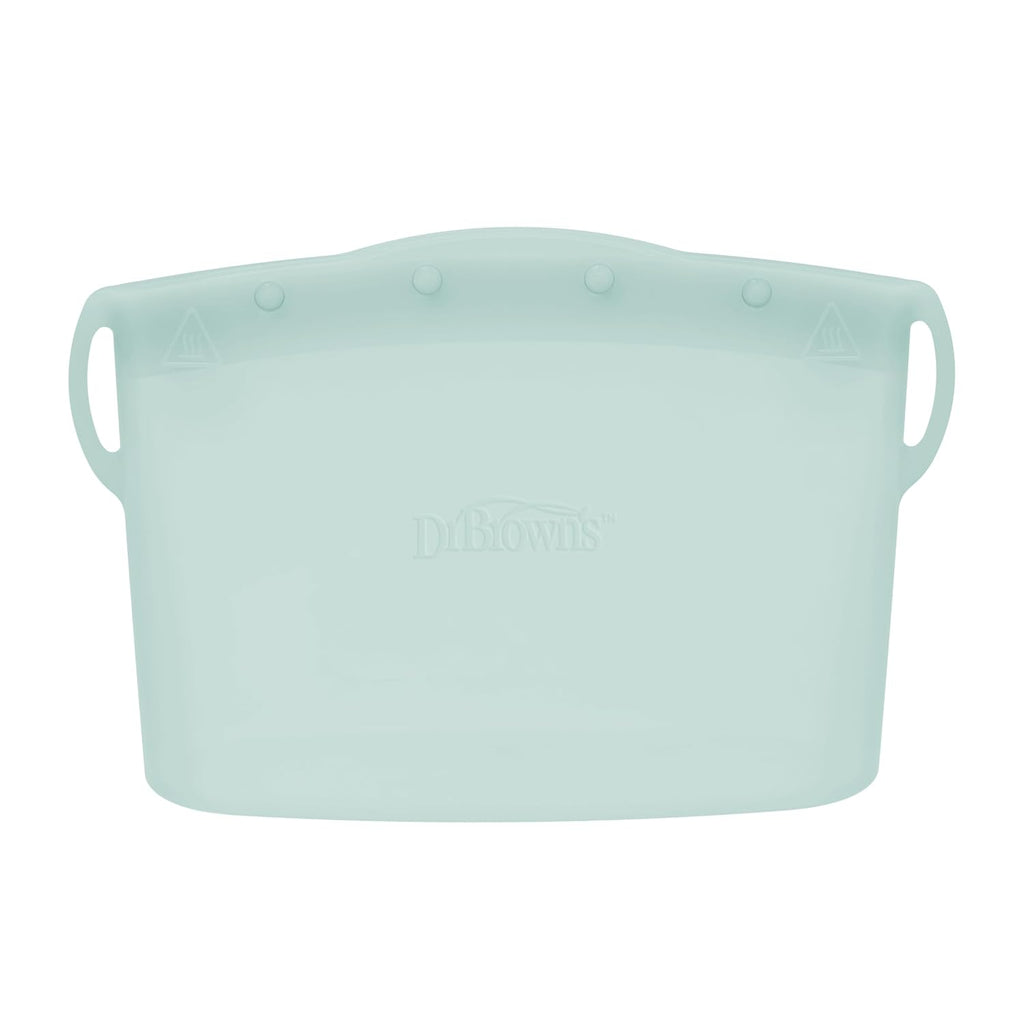 Dr. Brown's Bolsa Esterilizadora de Vapor para Microondas – 100% Silicona, Reutilizable, Biberones y Accesorios de Bebé