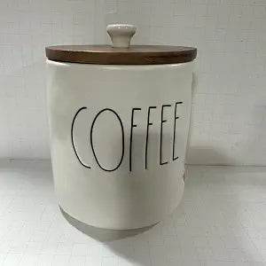 Rae Dunn CAFÉ Bodega - con tapa de madera - Cerámica
