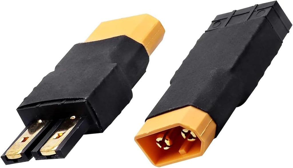 Adaptador XT60 a TR para Baterías LiPo RC – Conector Sin Cables, Macho y Hembra