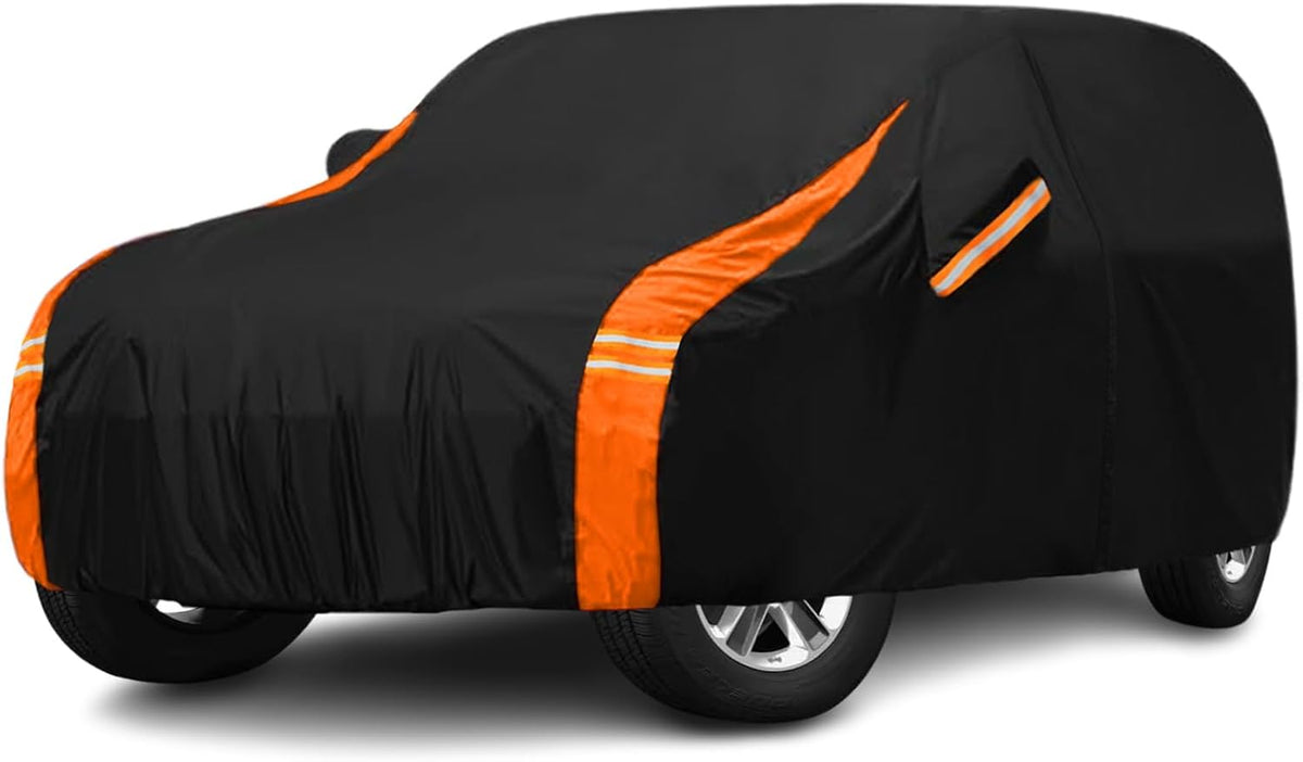 Cubierta para Jeep YoYolaur 10 Capas Impermeable | 4 Puertas para Todo Clima | Forro Suave de Algodón | Con Cierre en Puerta | Para Wrangler CJ YJ TJ JK JL