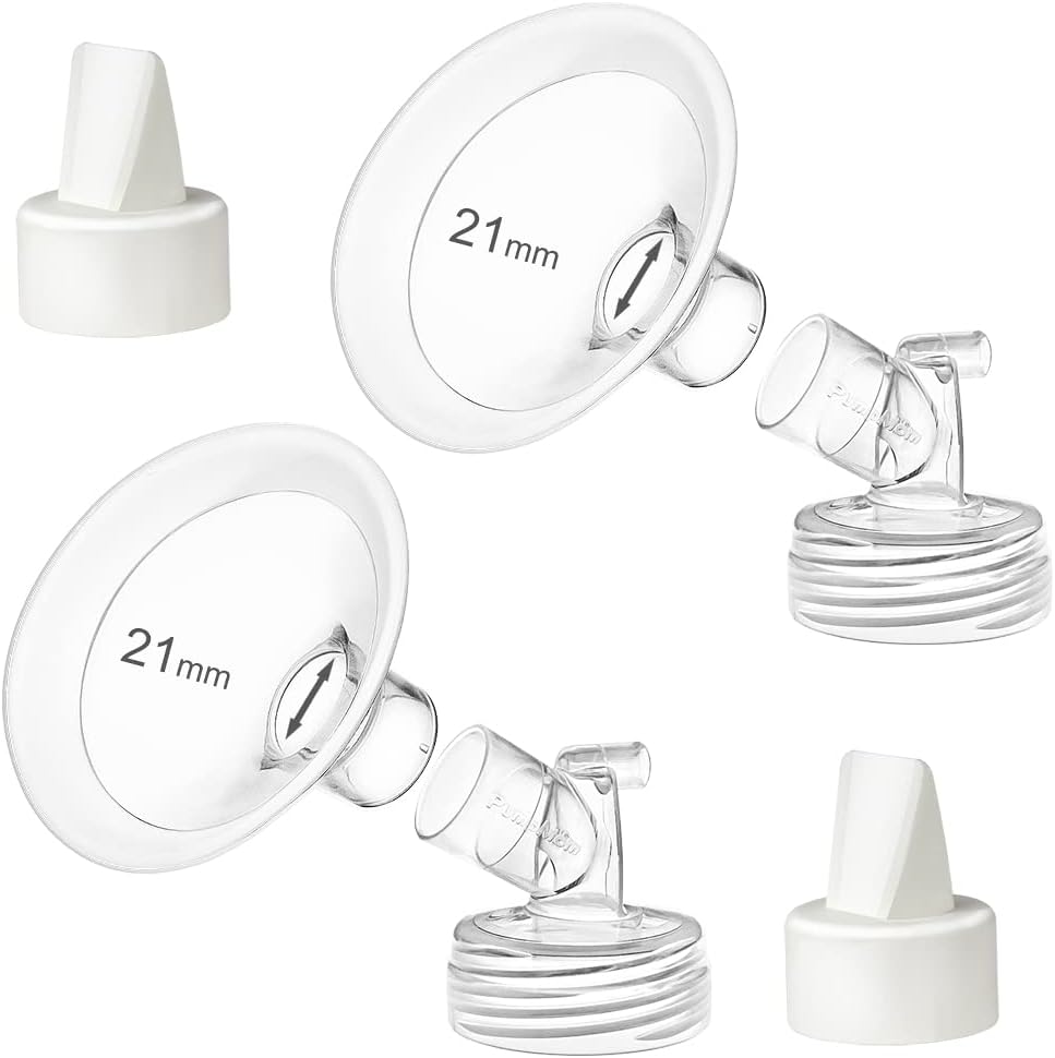 Embudo PumpMom-us de 21 mm compatible con extractores de leche Spectra S2, S1 y 9 Plus. Accesorios, protector de pezón de repuesto para extractores Spectra y embudo de 21 mm.