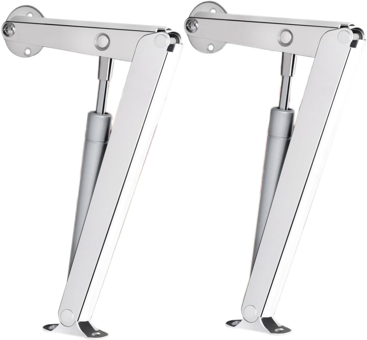 Bisagras de soporte de tapa de cierre suave de alta resistencia de 200 N-60 lbs para cajas de madera, bisagras grandes y largas para cajas de madera, amortiguadores neumáticos de gas de descenso lento para tapas pesadas.