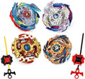 Elfnico Juego de trompos Bey Battling Top Burst Gyro 4 trompos giratorios 2 lanzadores con caja de almacenamiento portátil, juego de combate para niños, niños pequeños, niños de 6 años o más