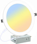 Iluminación Empotrada LED LZHOME de 20,32 cm con Caja de Conexión Ultra Delgada, Selección de Temperatura 3000K/4500K/6000K, Regulable sin Carcasa, Brillo Ultra 1800LM CRI80 5%-100% (1 Unidad)