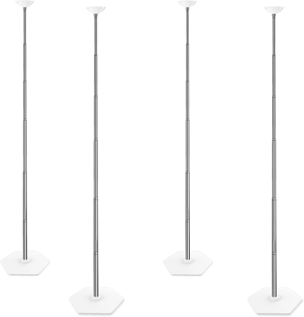 TEKXYZ Juego de 4 soportes telescópicos para globos, de 1,5 pies a 7 pies, columna metálica ajustable para globos, ideal para decoraciones de fiestas.