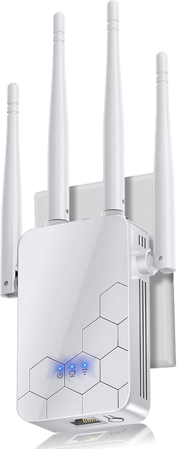 Repetidor de alcance Wi-Fi, amplificador de routers inalámbricos, extensor de Wi-Fi, potenciador de internet, compatible con más dispositivos de red en el hogar.
