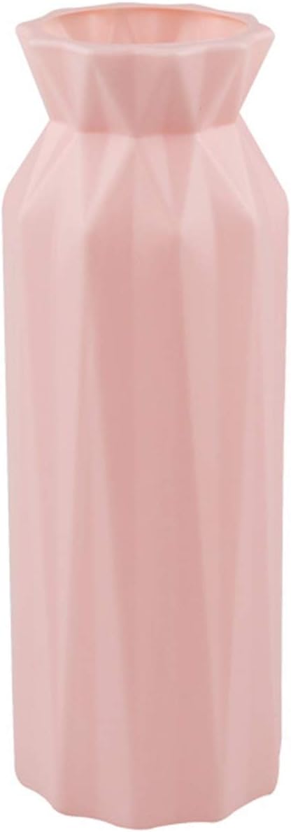Jarrón Origami Estilo Nórdico Rosado y Blanco – Florero Decorativo para Hogar y Oficina