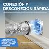 Acoplamiento magnético de ventilación de secadora DV180 Kit de conector de ventilación para secadora de sellado hermético fácil de limpiar, conector rápido que incluye un conducto de 4" de 2.6