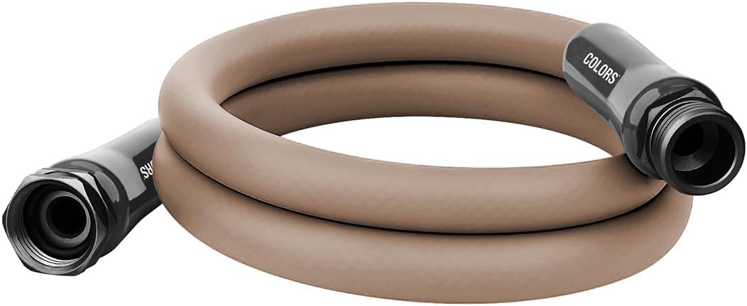 Manguera de Jardín Flexzilla Colors Lead-In 5/8 pulg. x 5 pies | Ligera, Resistente a Todo Clima, Flexible y con Conexiones sin Fugas | Brown Mulch