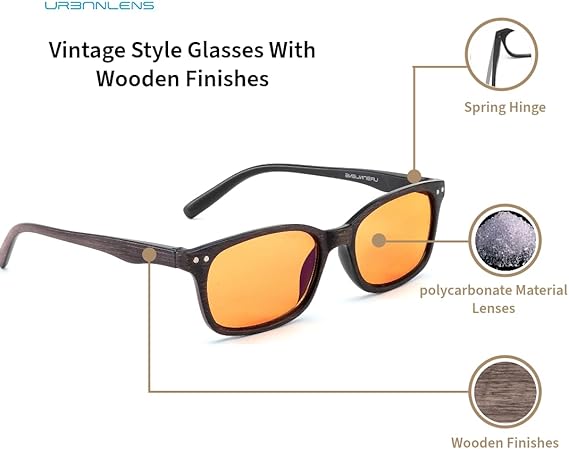 Lentes de lectura con bloqueo de luz azul, para un mejor sueño, reducen la fatiga ocular para mujeres y hombres, con acabados de madera