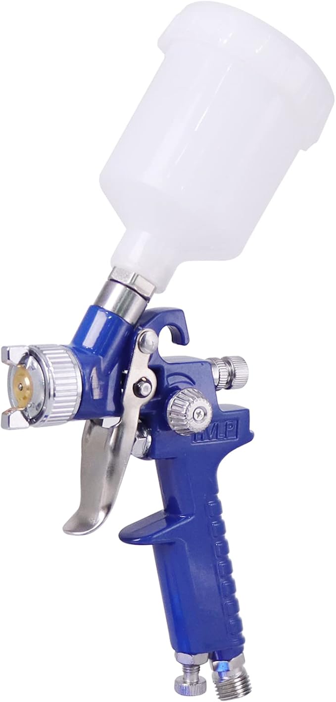 Mini pistola pulverizadora, pistola de aire comprimido de 125 cc con depósito para pintura, boquilla de 0,8 mm/1,0 mm para piezas de automóviles, muebles, vallas, herramienta ideal