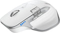 Ratón inalámbrico TECKNET, ratón Bluetooth (BT5.3/5.0 y 2.4G), ratón óptico ergonómico recargable con 6 DPI ajustables, desplazamiento lateral, clics silenciosos, receptor USB A, 7 botones, amplia compatibilidad - Blanco 