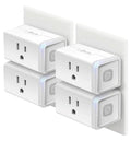 Enchufe Inteligente WiFi Kasa HS103P4 Pack x4 | Compatible Alexa y Google Home, 15A, Certificado UL — Sin Hub Requerido