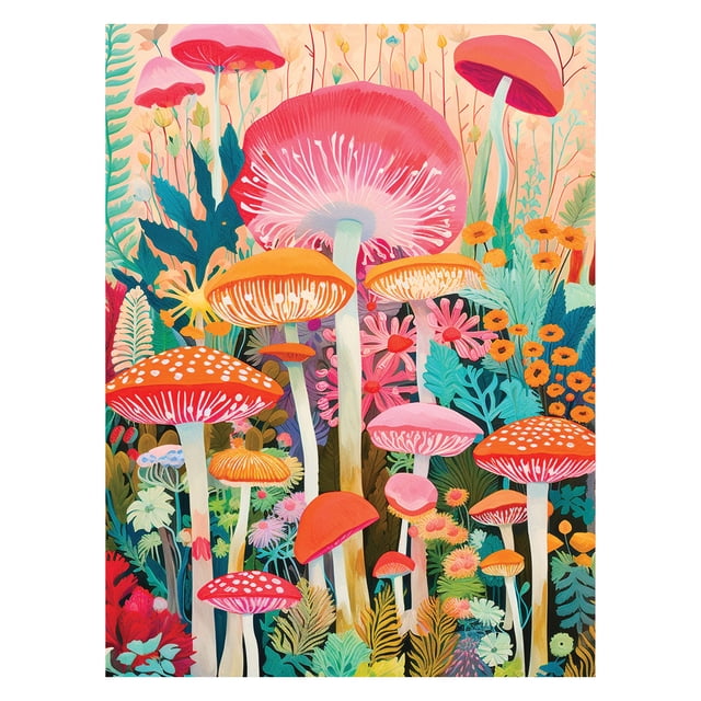 RoseArt - Vertical Visions - Rompecabezas de 500 piezas - Hongos - Rompecabezas para adultos