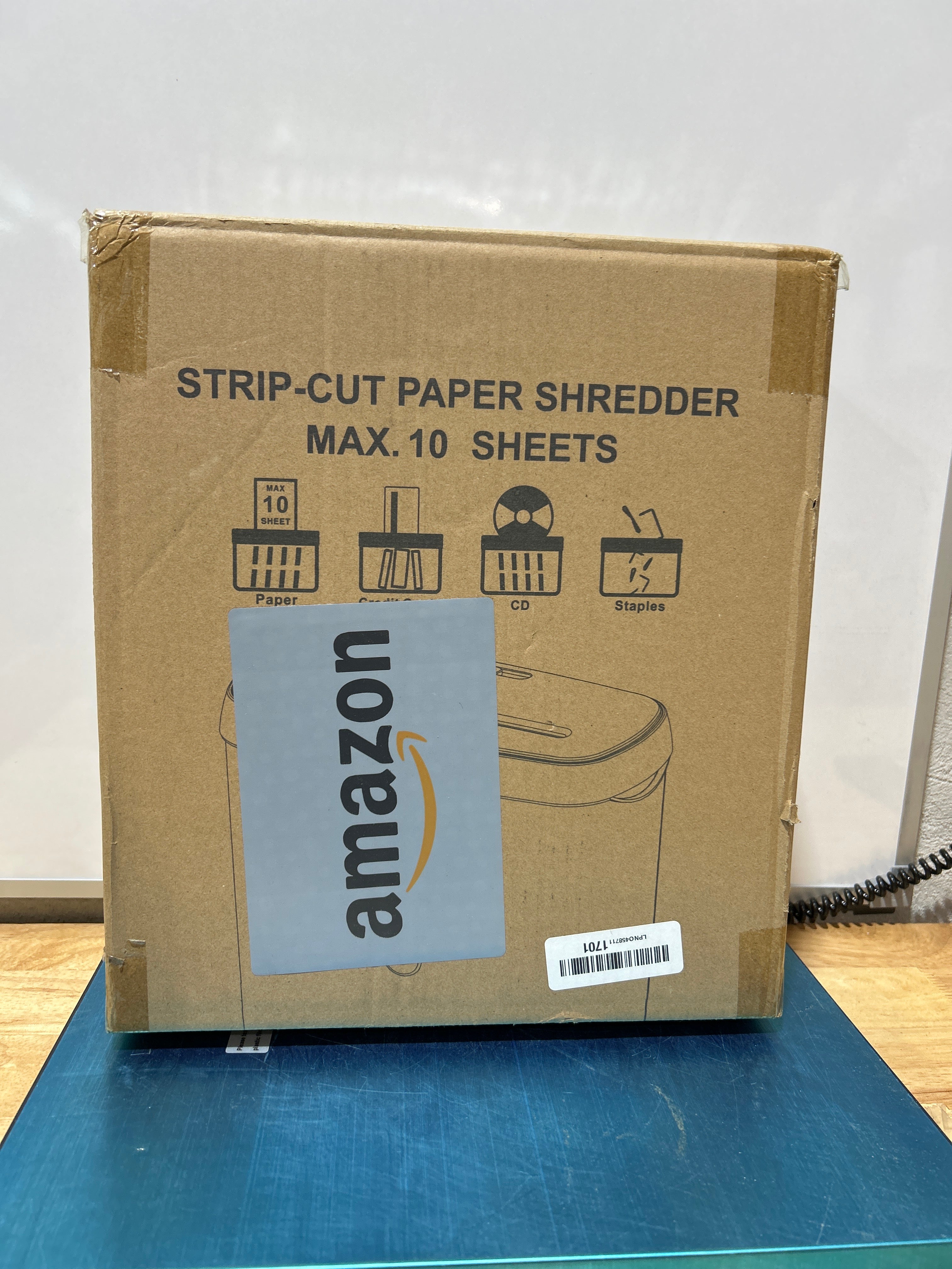 Destructora de papel para oficina en casa, Woolsche, corte en tiras de 10 hojas con cesta de 3,17 galones, nivel de seguridad P-2, trituradora de CD y tarjetas de crédito, duradera y rápida, sistema antiatasco, certificación ETL. 