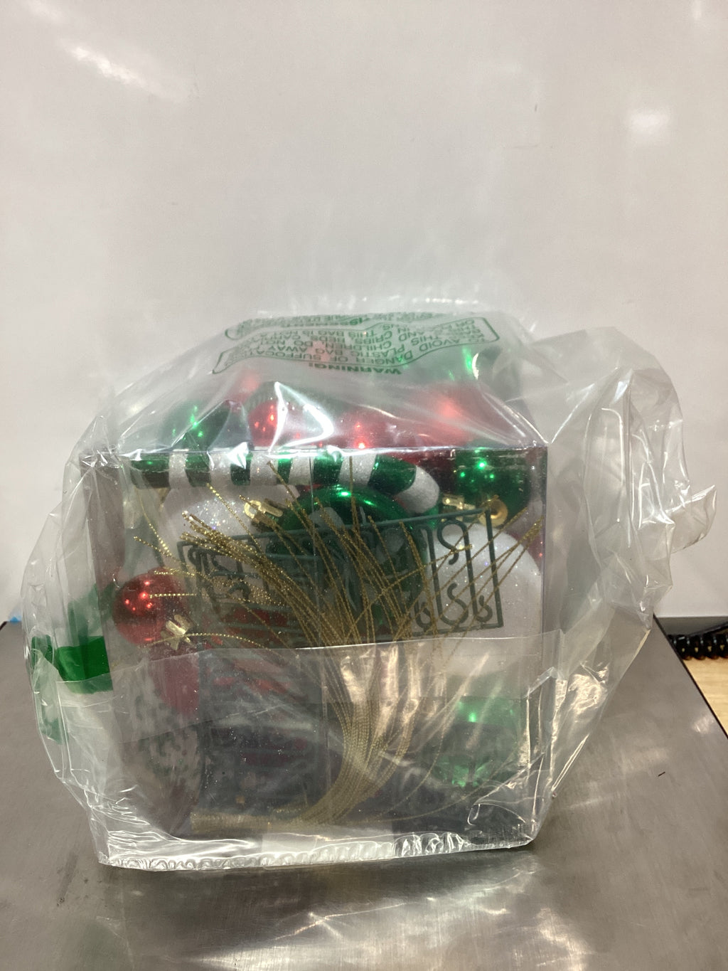 Adornos para árbol de Navidad, bolas navideñas verdes, rojas y blancas, juego de 60 unidades, plástico irrompible, ideales para fiestas en casa. 