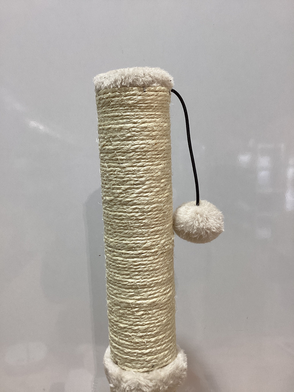 Rascador para gatos MECOOL Premium Basics, de sisal, con bola colgante de 55 cm para gatitos o gatos pequeños (55 cm para gatitos, beige) 