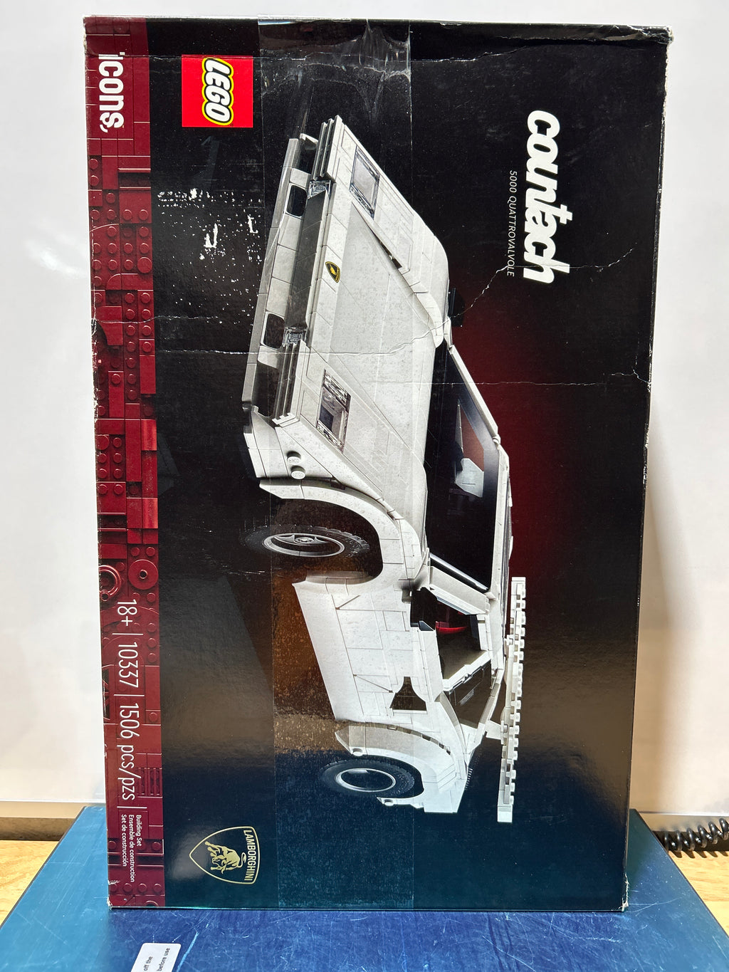 LEGO Icons Lamborghini Countach 5000 Quattrovalvole Model Car Kit - Collectible Building Set for Adults, Ages 18+ - Detailed Lamborghini Car Kit with Scissor Doors, V12 Engine, and More - 10337