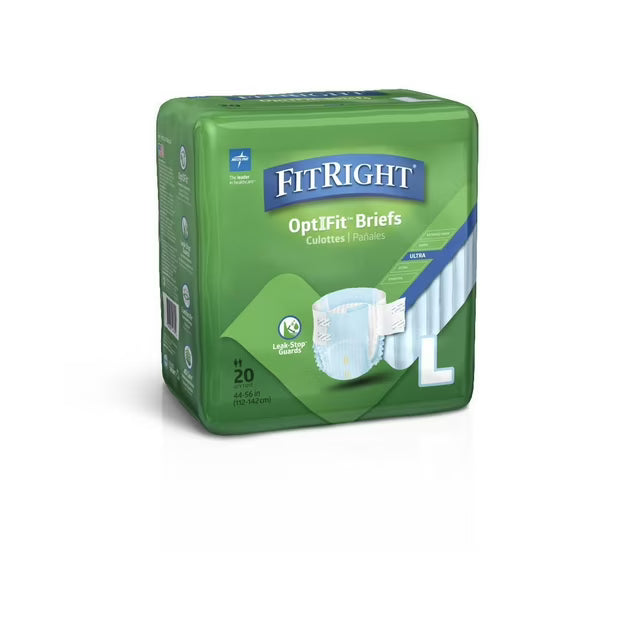 Pañales para Incontinencia FitRight Ultra Adultos Talla L – Paquete de 20 Unidades