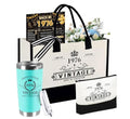 Set Regalo Cumpleaños 50 TrophyToast – 4 Piezas, Bolsa Tote Canvas, Bolsa Maquillaje, Para Ella